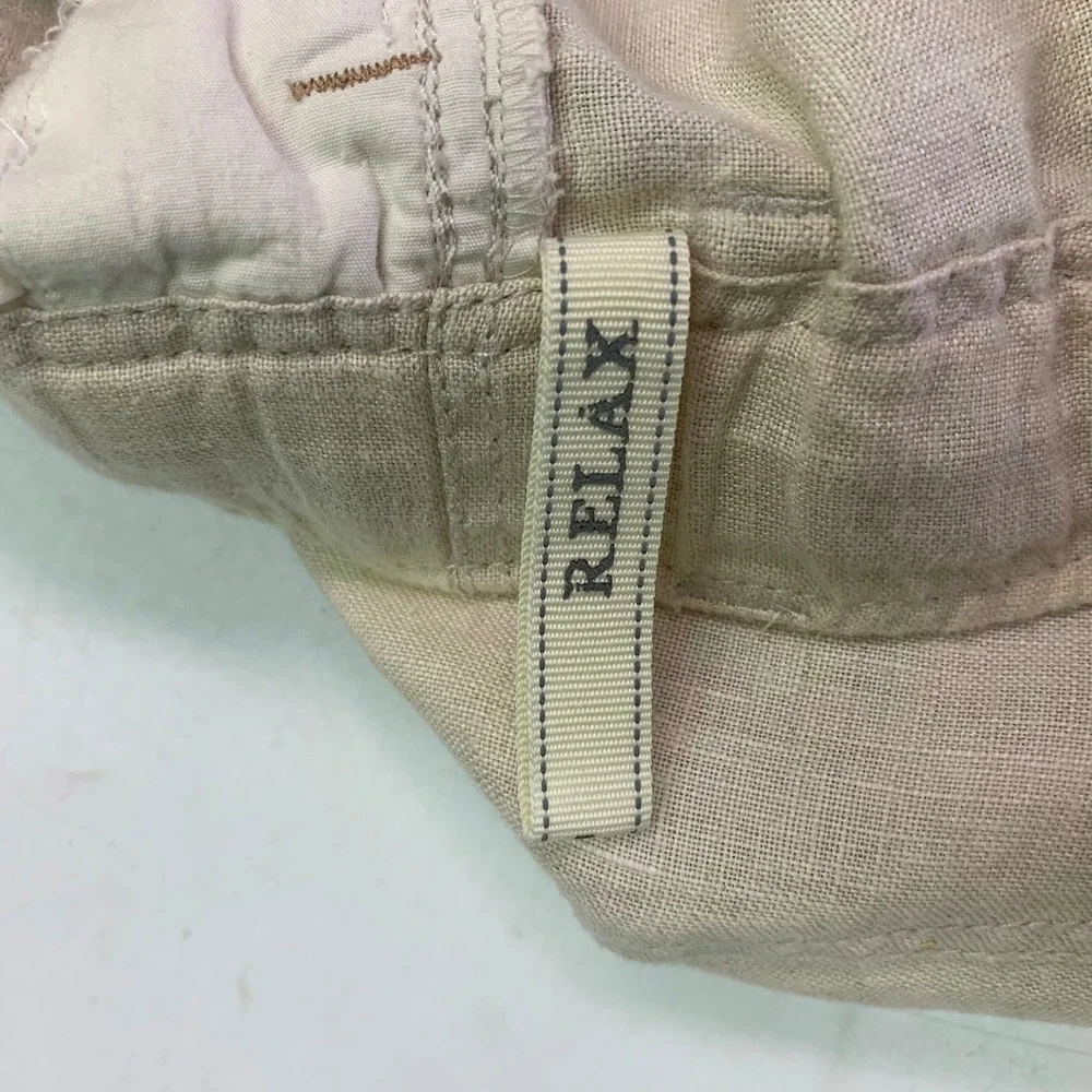 Tommy Bahama Mens‎ Linen Straight Leg Trousers Casual Beach Pants Tan Size 42